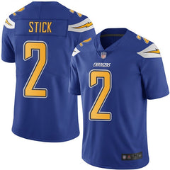 Men's Los Angeles Chargers #2 Easton Stick Blue Vapor Untouchable Limited Stitched NFL Jersey 