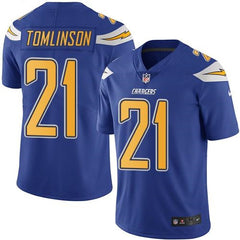 Chargers #21 LaDainian Tomlinson Electric Blue Men's Stitched NFL Limited Rush Jersey 