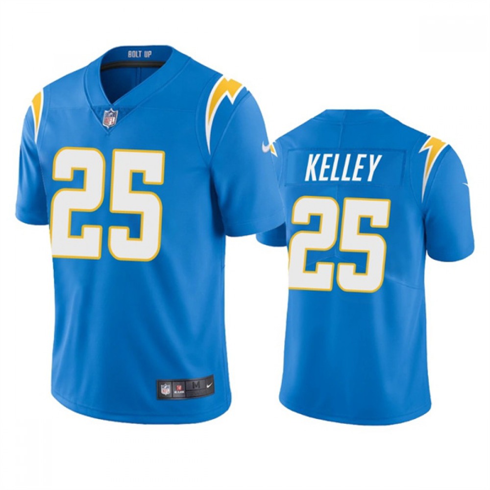 Men's Los Angeles Chargers #25 Joshua Kelley Blue Vapor Untouchable Limited Stitched Jersey 