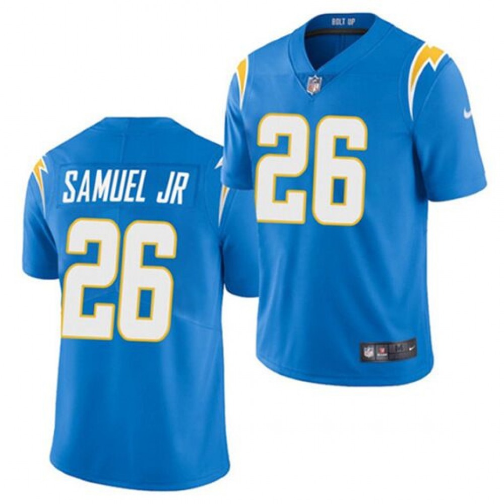 Men's Los Angeles Chargers #26 Asante Samuel Jr. Blue Vapor Untouchable Limited Stitched Jersey 