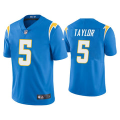 Men's Los Angeles Chargers #5 Tyrod Taylor 2020 Blue Vapor Untouchable Limited Stitched Jersey 