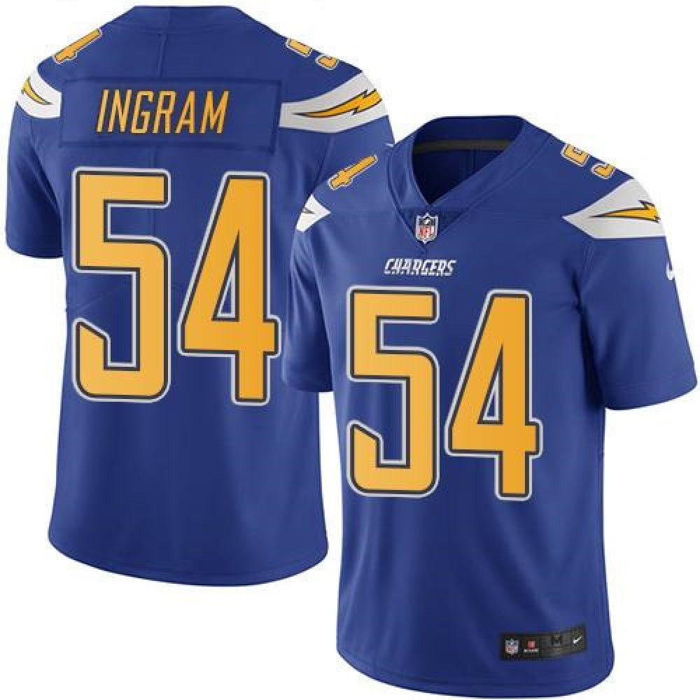 Chargers #54 Melvin Ingram Electric Blue Men's Stitched NFL Limited Rush Jersey 