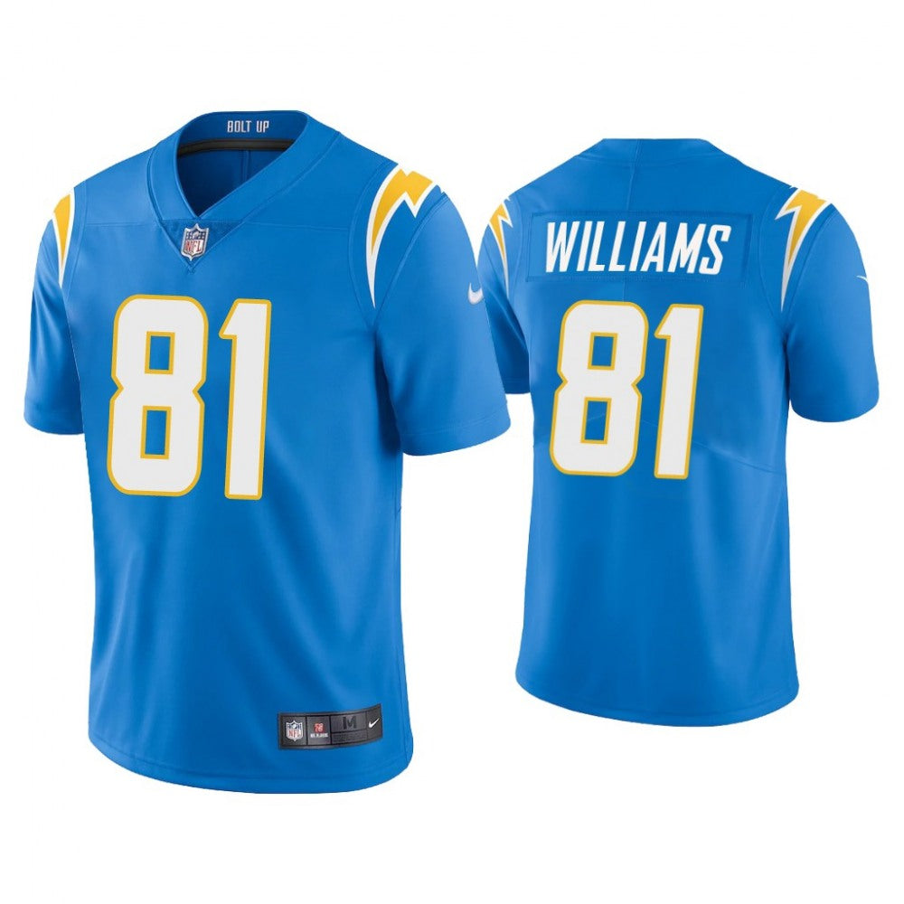 Men's Los Angeles Chargers #81 Mike Williams 2020 Blue Vapor Untouchable Limited Stitched Jersey 