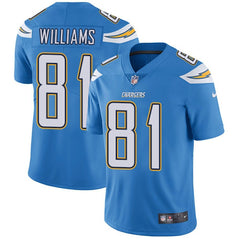 Men's Los Angeles Chargers #81 Mike Williams Electric Blue Vapor Untouchable Limited Stitched NFL Jersey 