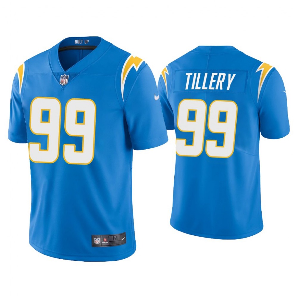 Men's Los Angeles Chargers #99 Jerry Tillery 2020 Blue Vapor Untouchable Limited Stitched Jersey 