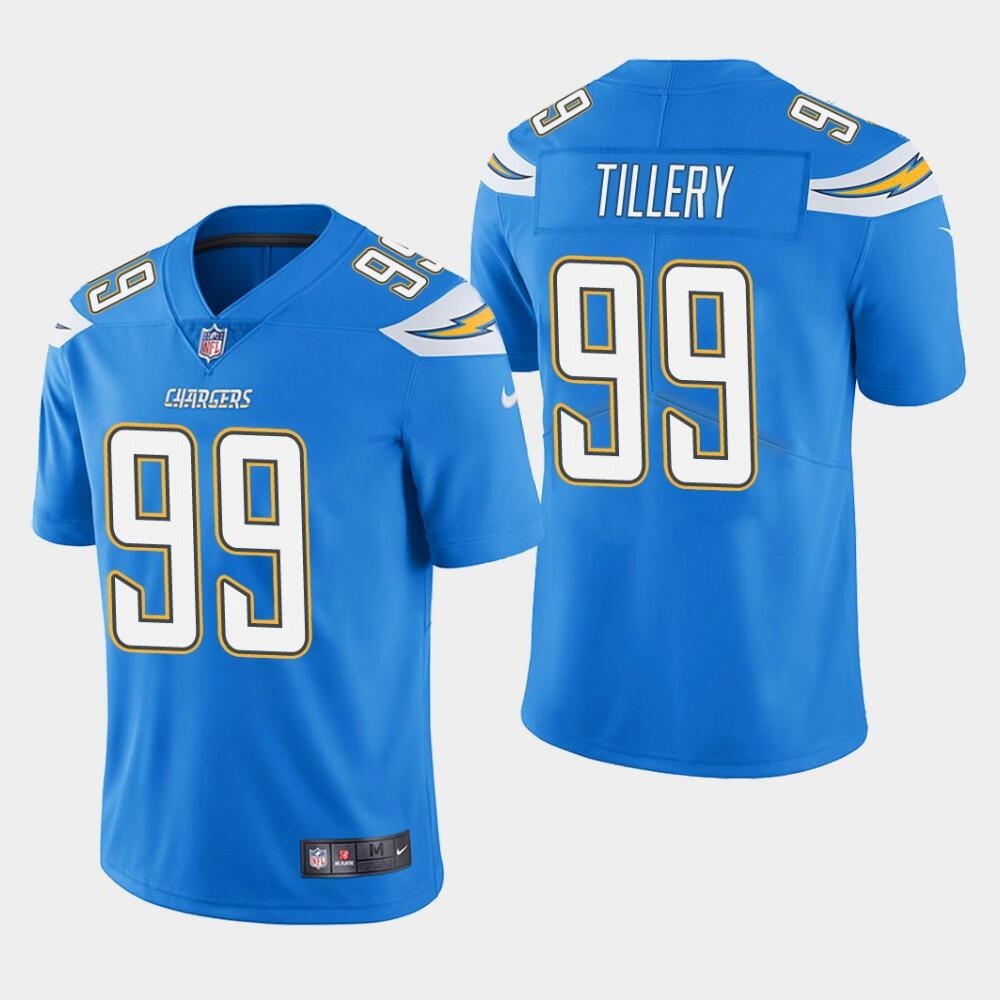 Men's Los Angeles Chargers #99 Jerry Tillery Blue Vapor Untouchable Limited Stitched NFL Jersey 