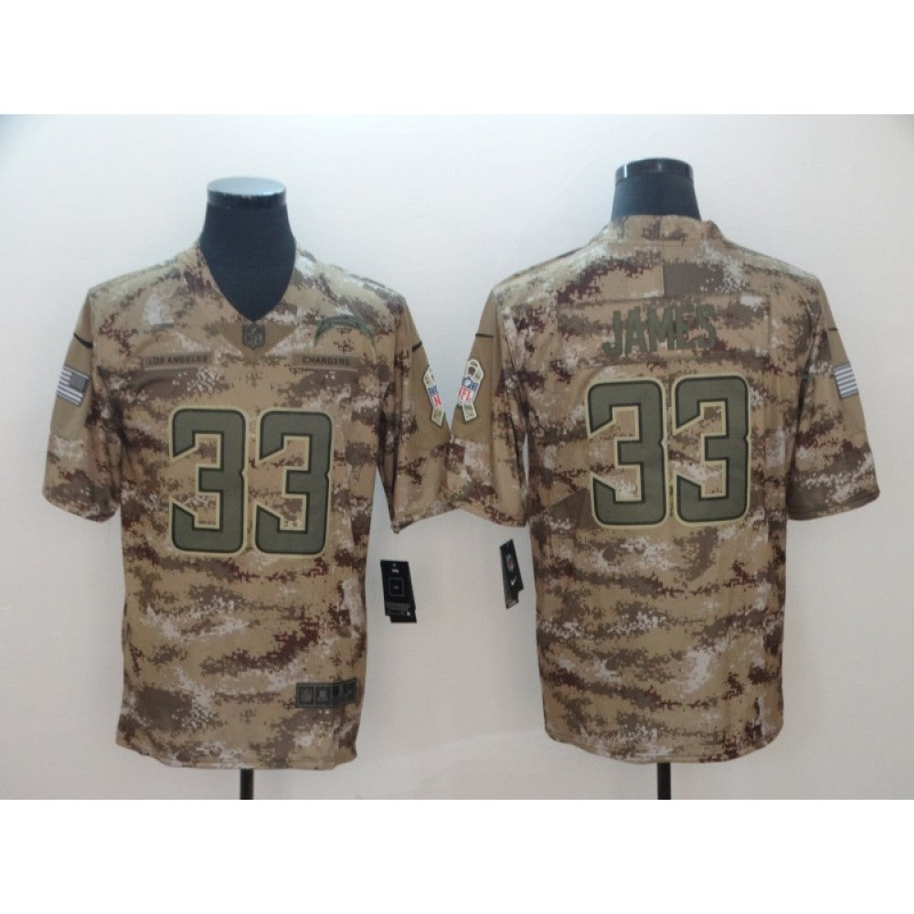 Men's Los Angeles Chargers #33 Derwin James 2018 Camo Salute To Service Limited Stitched NFL Jersey 