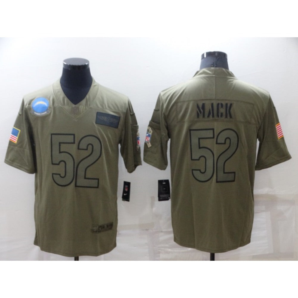 Men's Los Angeles Chargers #52 Khalil Mack Camo Salute To Service Limited Stitched Jersey 