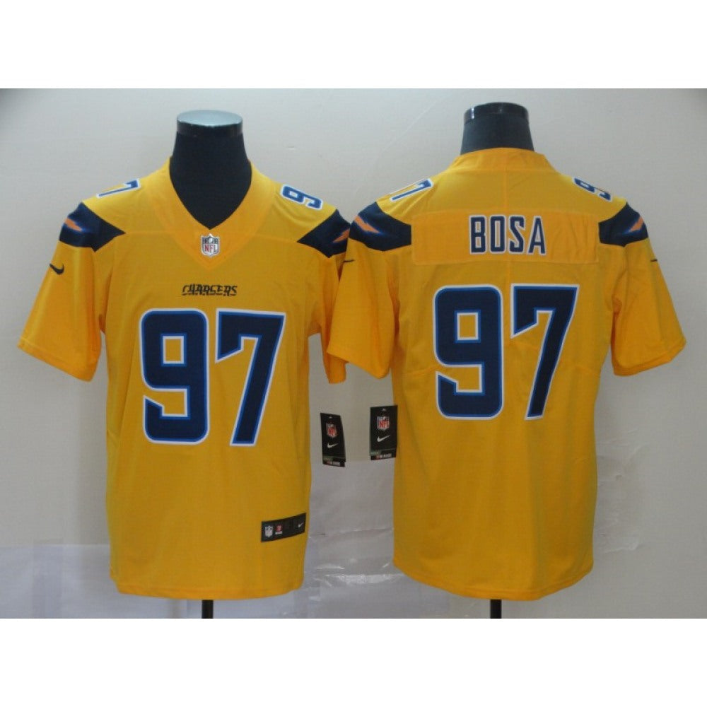 Men's Los Angeles Chargers #97 Joey Bosa 2019 Gold Inverted Legend Stitched NFL Jersey 