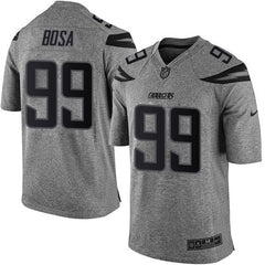 Chargers #99 Joey Bosa Gray Men's Stitched NFL Limited Gridiron Gray Jersey 