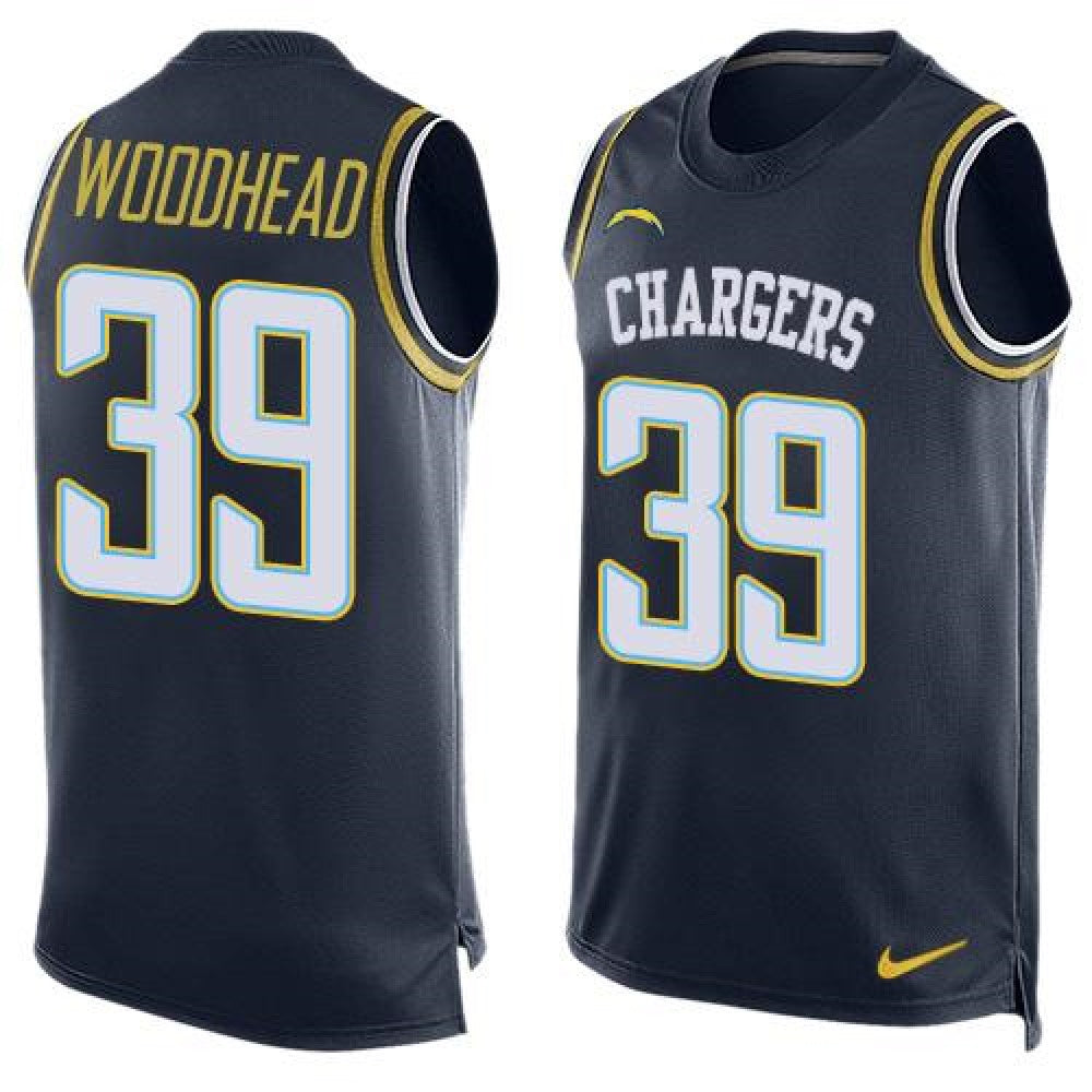 Chargers #39 Danny Woodhead Navy Blue Team Color Men's Stitched NFL Limited Tank Top Jersey 