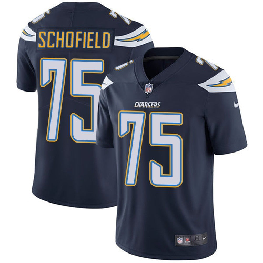 Men's Los Angeles Chargers #75 Michael Schofield Navy Blue Vapor Untouchable Limited Stitched NFL Jersey 