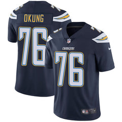 Men's Los Angeles Chargers #76 Russell Okung Navy Blue Vapor Untouchable Limited Stitched NFL Jersey 