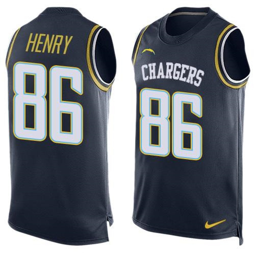 Chargers #86 Hunter Henry Navy Blue Team Color Men's Stitched NFL Limited Tank Top Jersey 