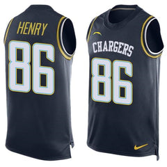 Chargers #86 Hunter Henry Navy Blue Team Color Men's Stitched NFL Limited Tank Top Jersey 