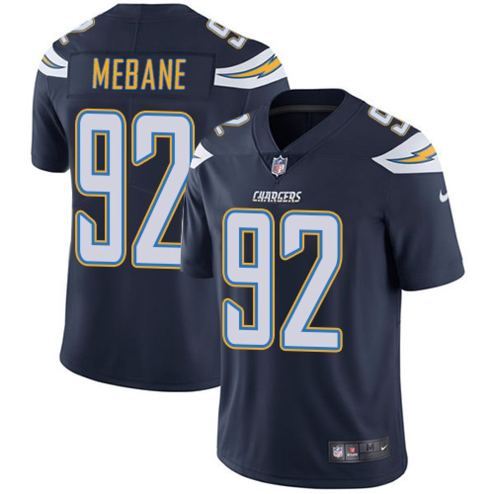 Men's Los Angeles Chargers #92 Brandon Mebane Navy Blue Vapor Untouchable Limited Stitched NFL Jersey 