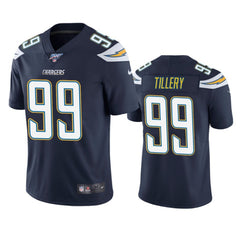 Men's Los Angeles Chargers #99 Jerry Tillery Navy 2019 100th Season Vapor Untouchable Limited Stitched NFL Jersey 