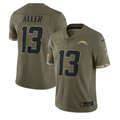 Men's Los Angeles Chargers #13 Keenan Allen Olive 2022 Salute To Service Limited Stitched Jersey 