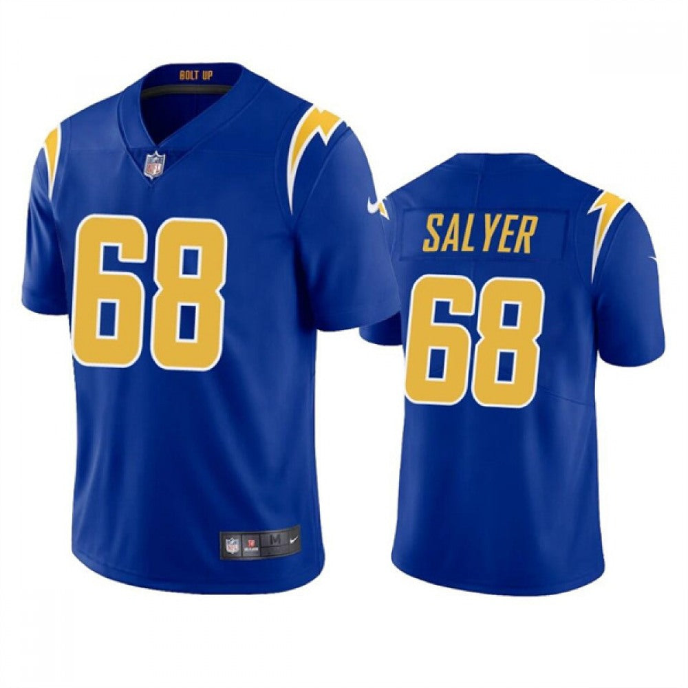 Men's Los Angeles Chargers #68 Jamaree Salyer Royal Vapor Untouchable Limited Stitched Jersey 
