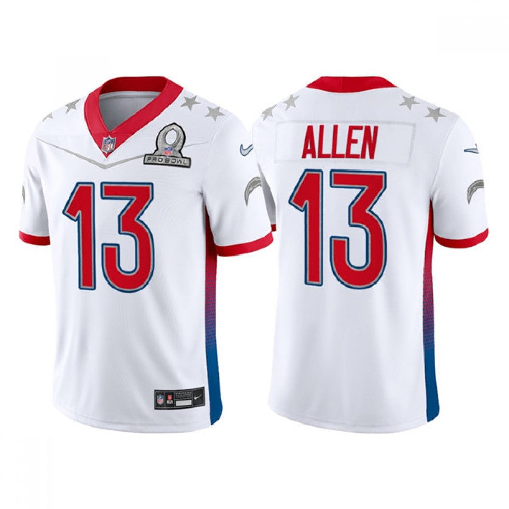 Men's Los Angeles Chargers #13 Keenan Allen 2022 White AFC Pro Bowl Stitched Jersey 