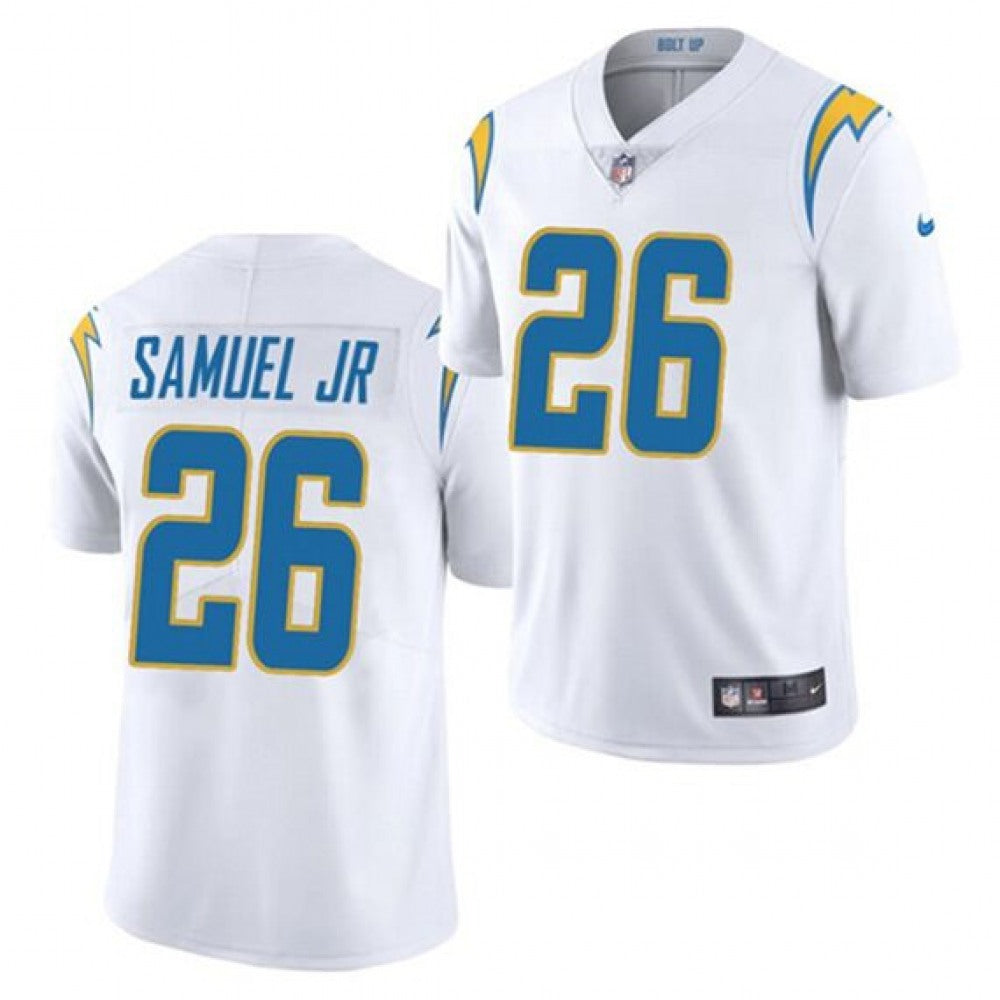 Men's Los Angeles Chargers #26 Asante Samuel Jr. White Vapor Untouchable Limited Stitched Jersey 