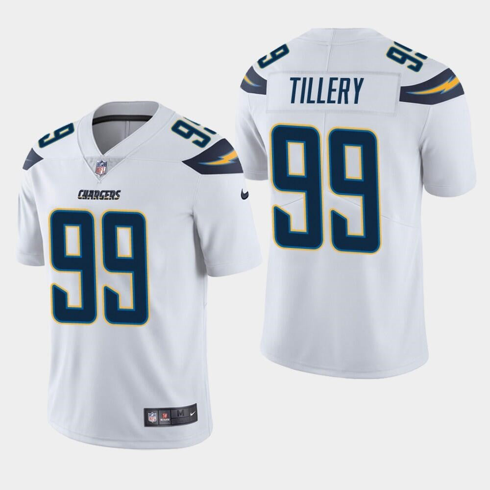 Men's Los Angeles Chargers #99 Jerry Tillery White Vapor Untouchable Limited Stitched NFL Jersey 