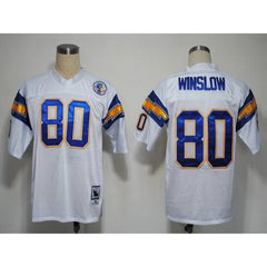 Mitchell And Ness 1984 Chargers #80 Kellen Winslow White Stitched NFL Jersey 