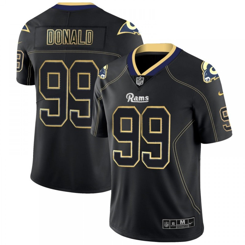 Men's Los Angeles Rams #99 Aaron Donald Black 2018 Lights Out Color Rush Limited Stitched NFL Jersey 