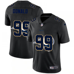 Men's Los Angeles Rams #99 Aaron Donald 2020 Black Shadow Logo Limited Stitched Jersey 