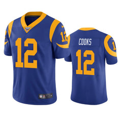 Men's Los Angeles Rams #12 Brandin Cooks Blue 2019 100th Season Vapor Untouchable Limited Stitched NFL Jersey 