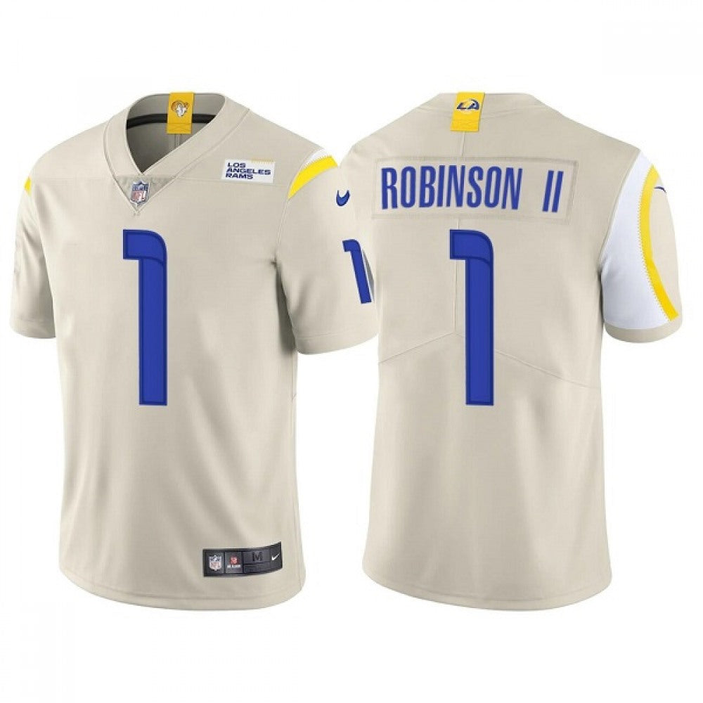 Men's Los Angeles Rams #1 Allen Robinson II Bone Vapor Untouchable Limited Stitched Football Jersey 