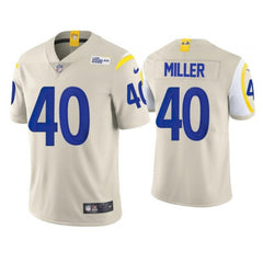 Men's Los Angeles Rams #40 Von Miller 2021 Bone Vapor Untouchable Limited Stitched Football Jersey 