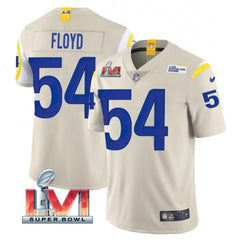 Men's Los Angeles Rams #54 Leonard Floyd 2022 Bone Super Bowl LVI Vapor Limited Stitched Jersey 