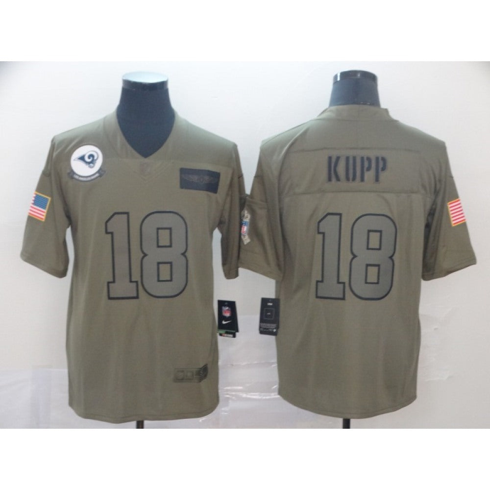 Men's Los Angeles Rams #18 Cooper Kupp 2019 Camo Salute To Service Limited Stitched NFL Jersey 