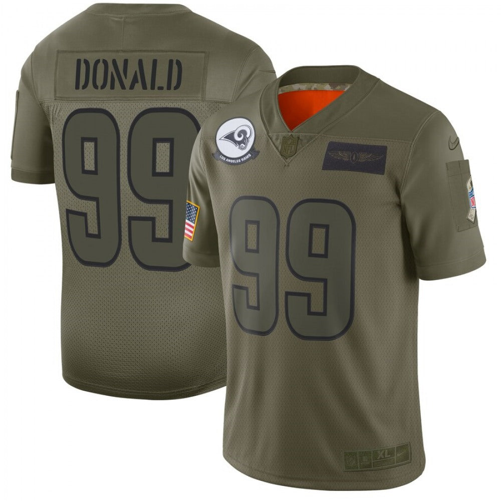 Men's Los Angeles Rams #99 Aaron Donald 2019 Camo Salute To Service Limited Stitched NFL Jersey 
