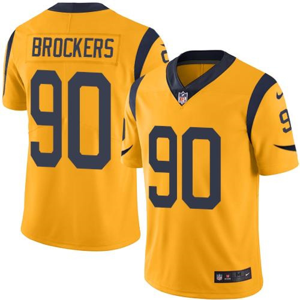 Rams #90 Michael Brockers Gold Men's Stitched NFL Limited Rush Jersey 