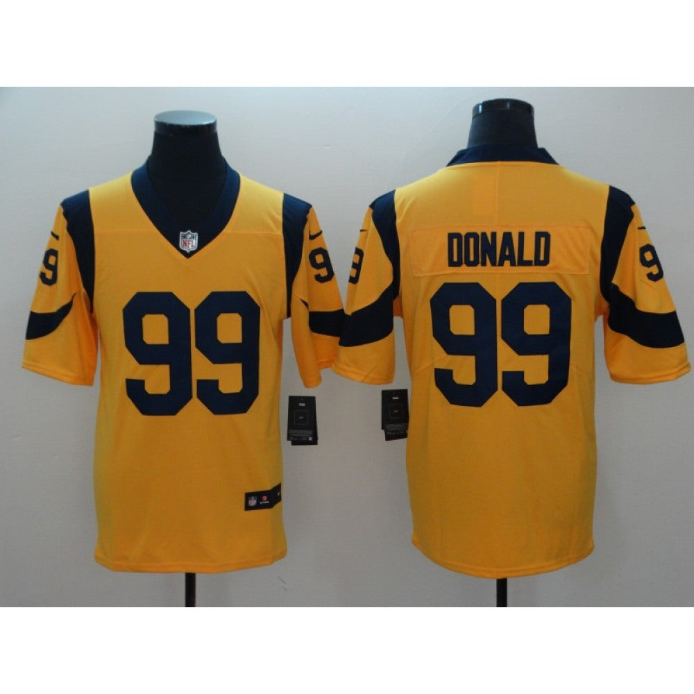 Men's Los Angeles Rams #99 Aaron Donald Gold Vapor Untouchable Limited Stitched NFL Jersey 