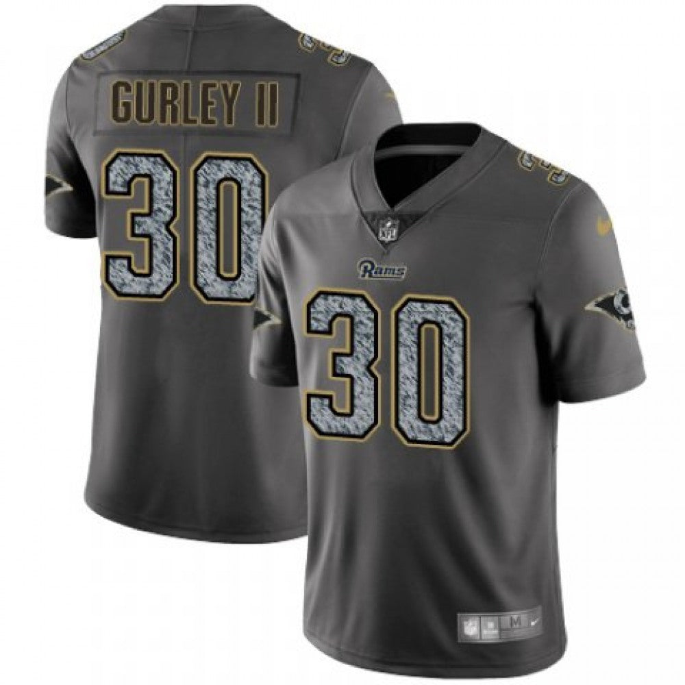 Men's Los Angeles Rams #30 Todd Gurley II 2019 Gray Fashion Static Limited Stitched NFL Jersey 