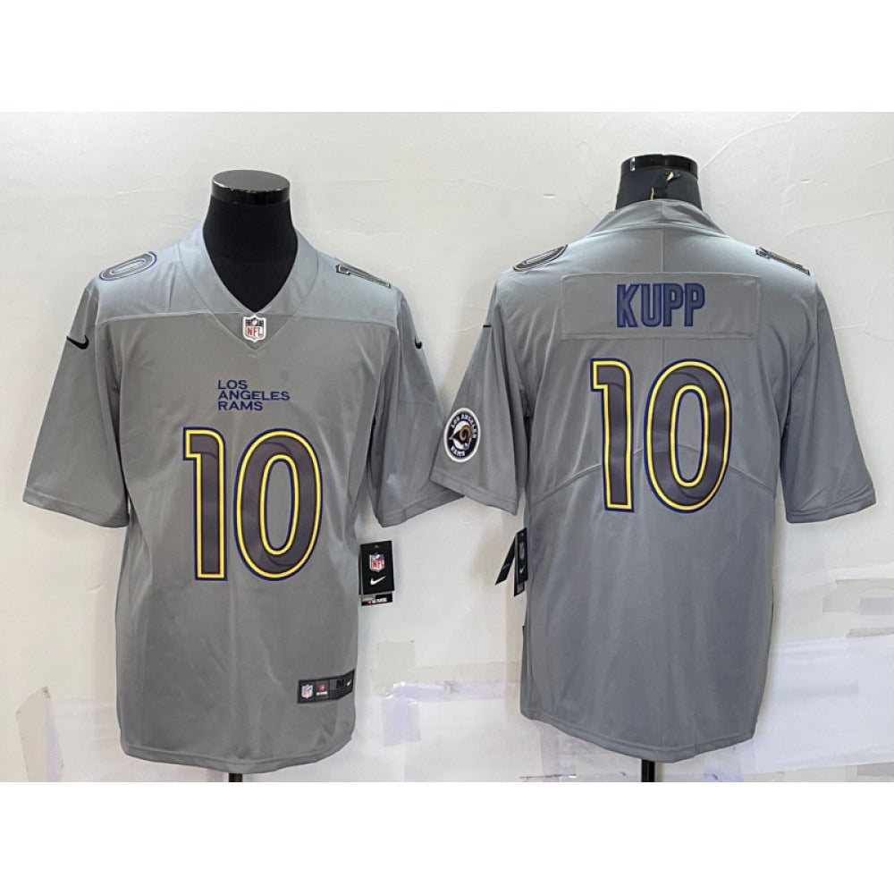Men's Los Angeles Rams #10 Cooper Kupp Grey With Patch Atmosphere Fashion Stitched Jersey 