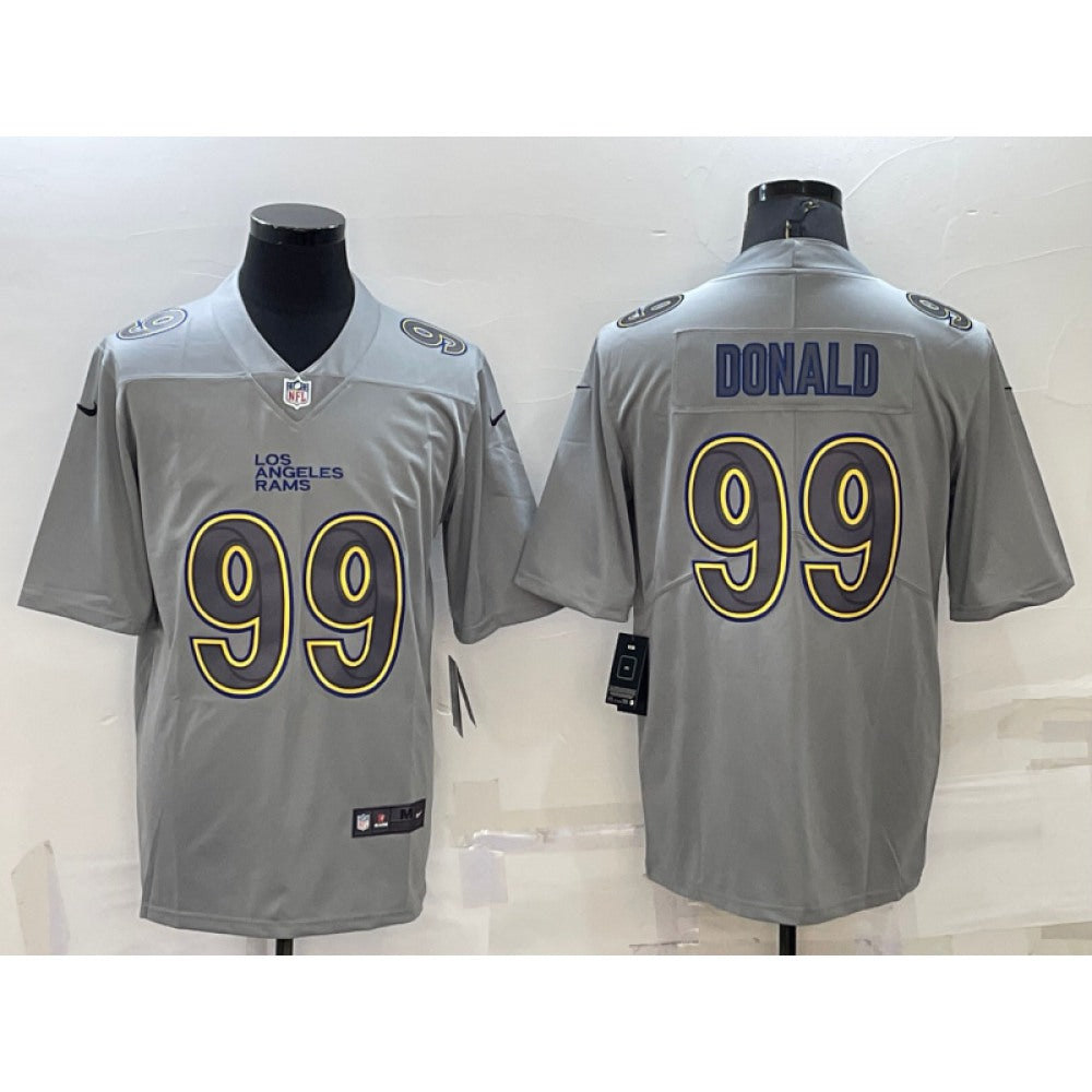 Men's Los Angeles Rams #99 Aaron Donald Grey Atmosphere Fashion Stitched Jersey 