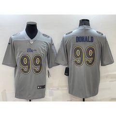 Men's Los Angeles Rams #99 Aaron Donald Grey Atmosphere Fashion Stitched Jersey 