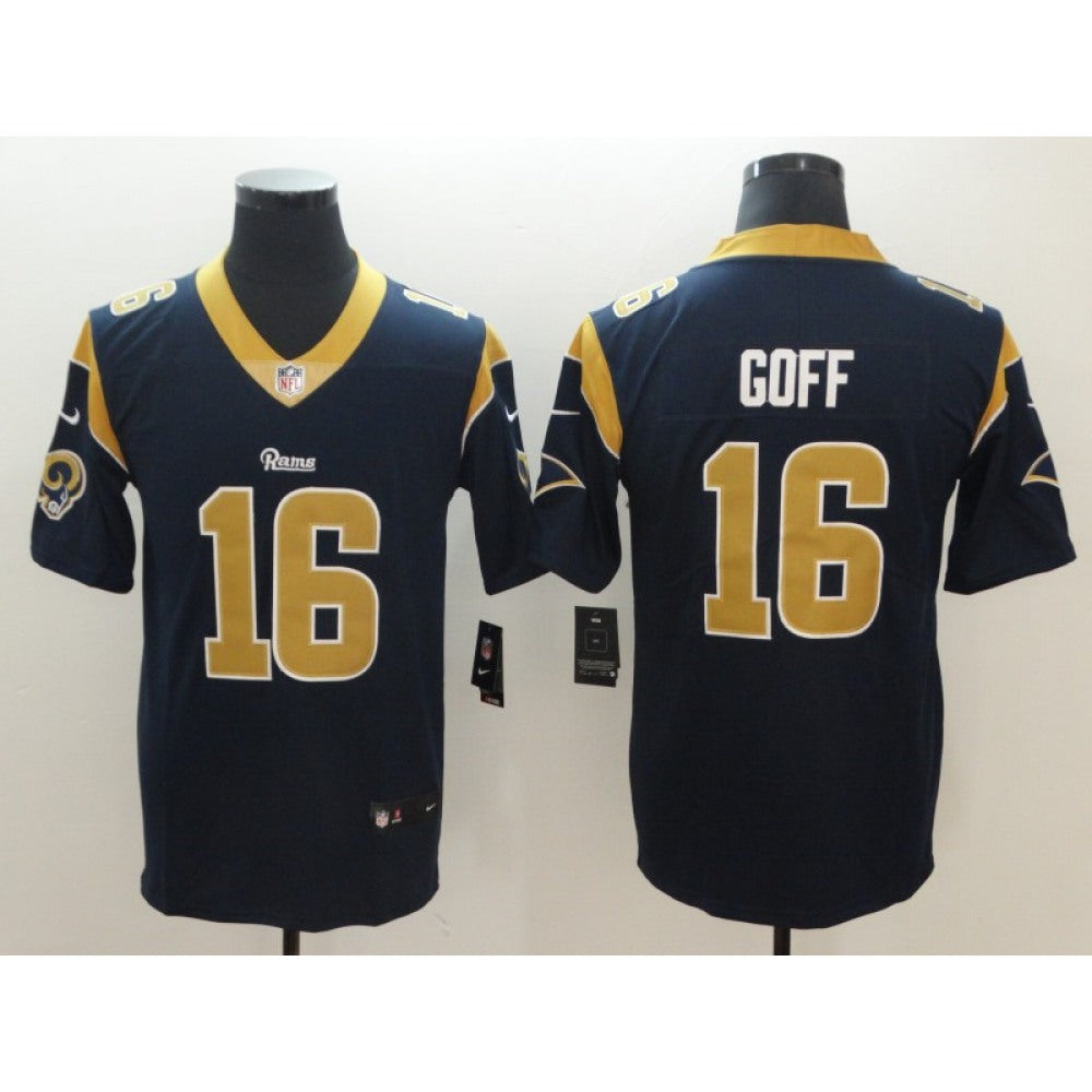 Men's Los Angeles Rams #16 Jared Goff Navy Vapor Untouchable Limited NFL Stitched Jersey 