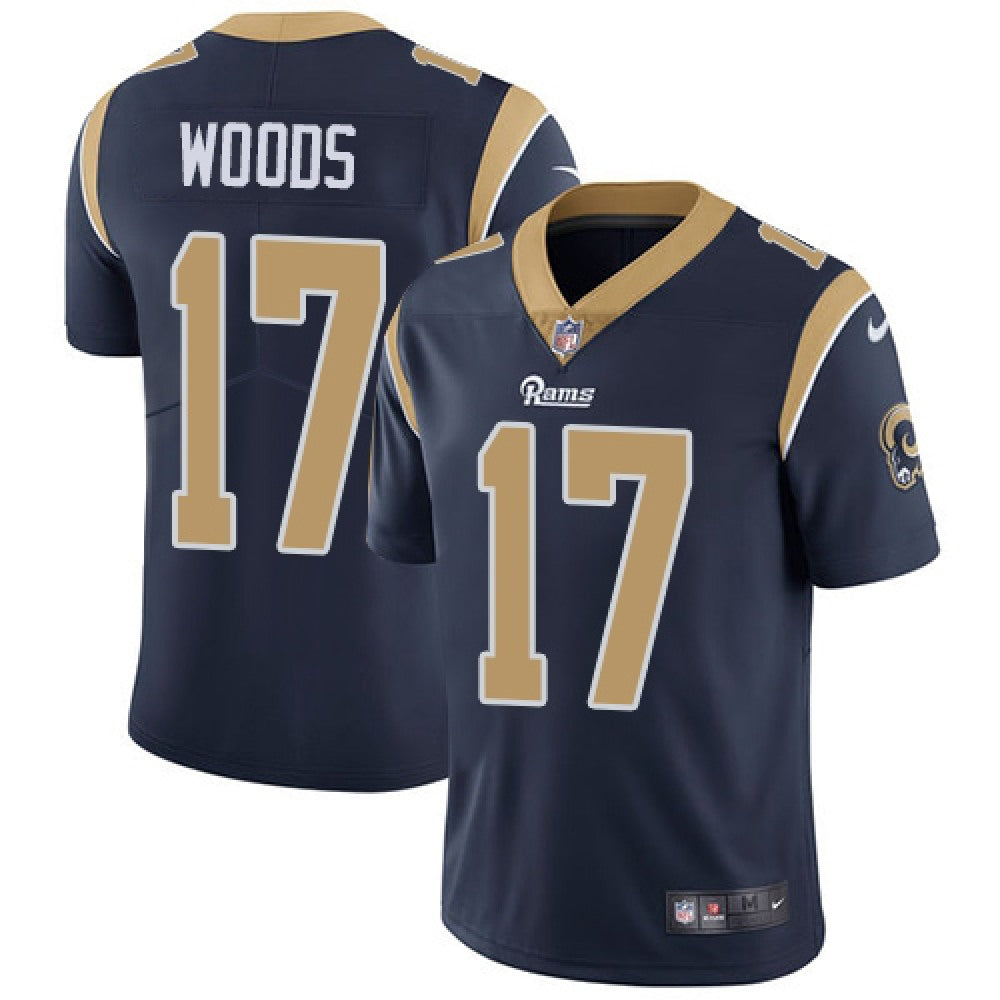 Men's Los Angeles Rams #17 Robert Woods Navy Blue Vapor Untouchable Limited Stitched NFL Jersey 
