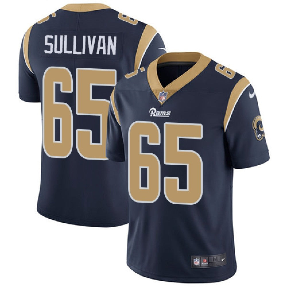 Men's Los Angeles Rams #65 John Sullivan Navy Blue Vapor Untouchable Limited Stitched NFL Jersey 