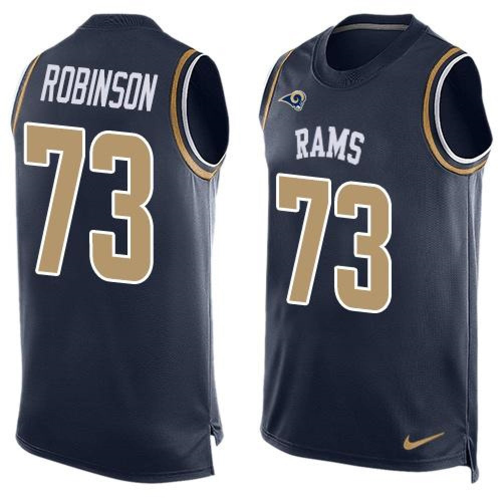 Rams #73 Greg Robinson Navy Blue Team Color Men's Stitched NFL Limited Tank Top Jersey 