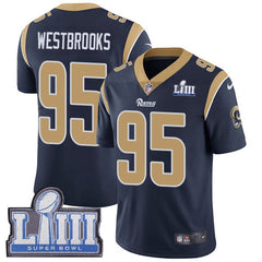 Men's Los Angeles Rams #95 Ethan Westbrooks Navy Blue Super Bowl LIII Vapor Untouchable Limited Stitched NFL Jersey 