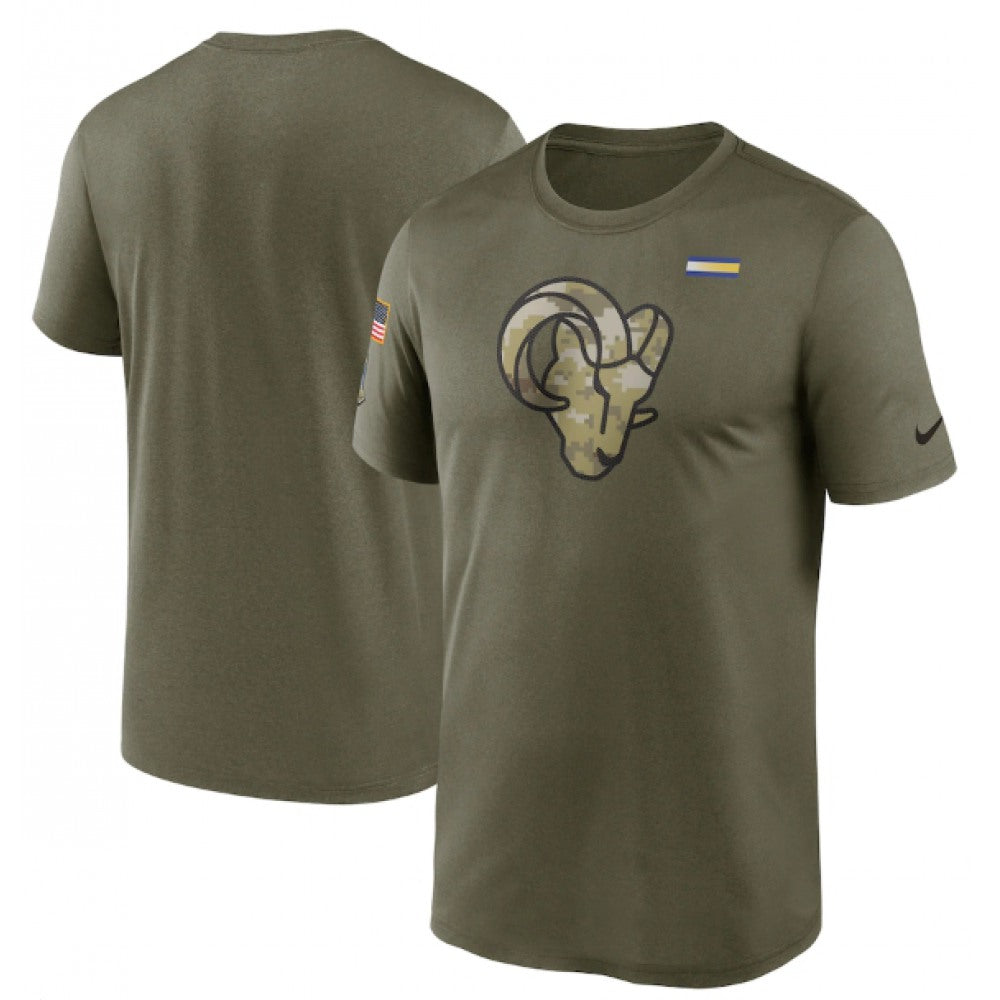 Men's Los Angeles Rams #10 Cooper Kupp 2021 Olive Salute To Service Limited Stitched Jersey 