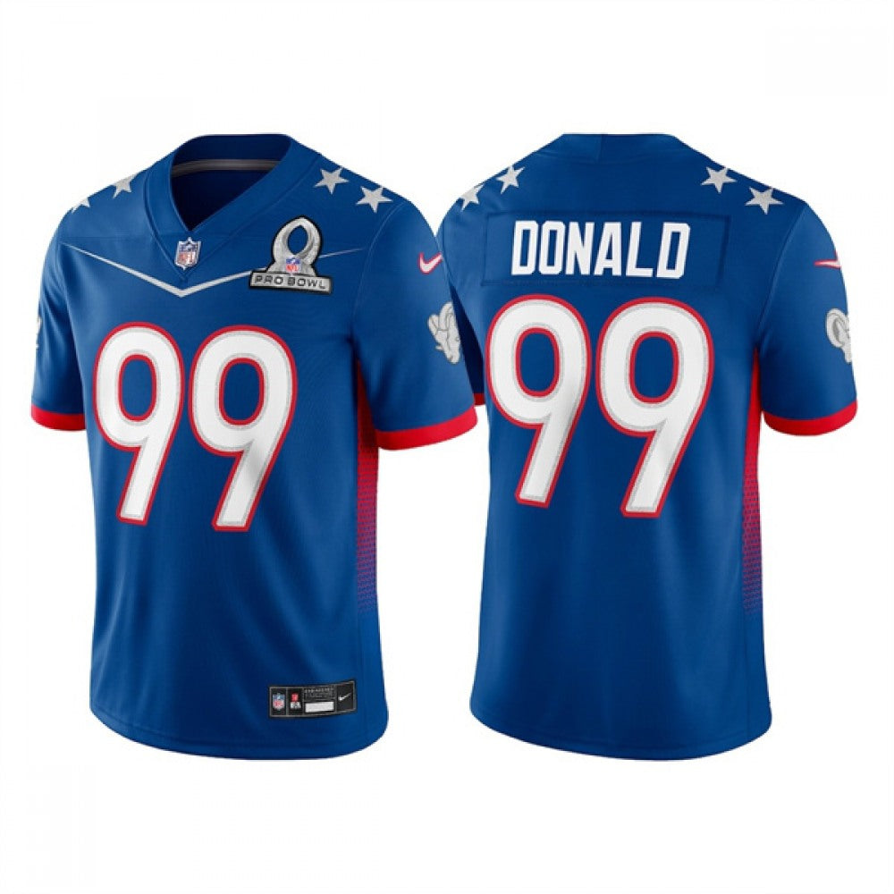 Men's Los Angeles Rams #99 Aaron Donald 2022 Royal Pro Bowl Stitched Jersey 