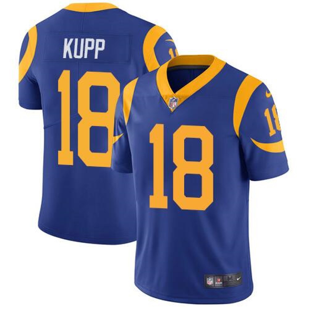 Men's Los Angeles Rams #18 Cooper Kupp Royal Blue Vapor Untouchable Limited Stitched NFL Jersey 