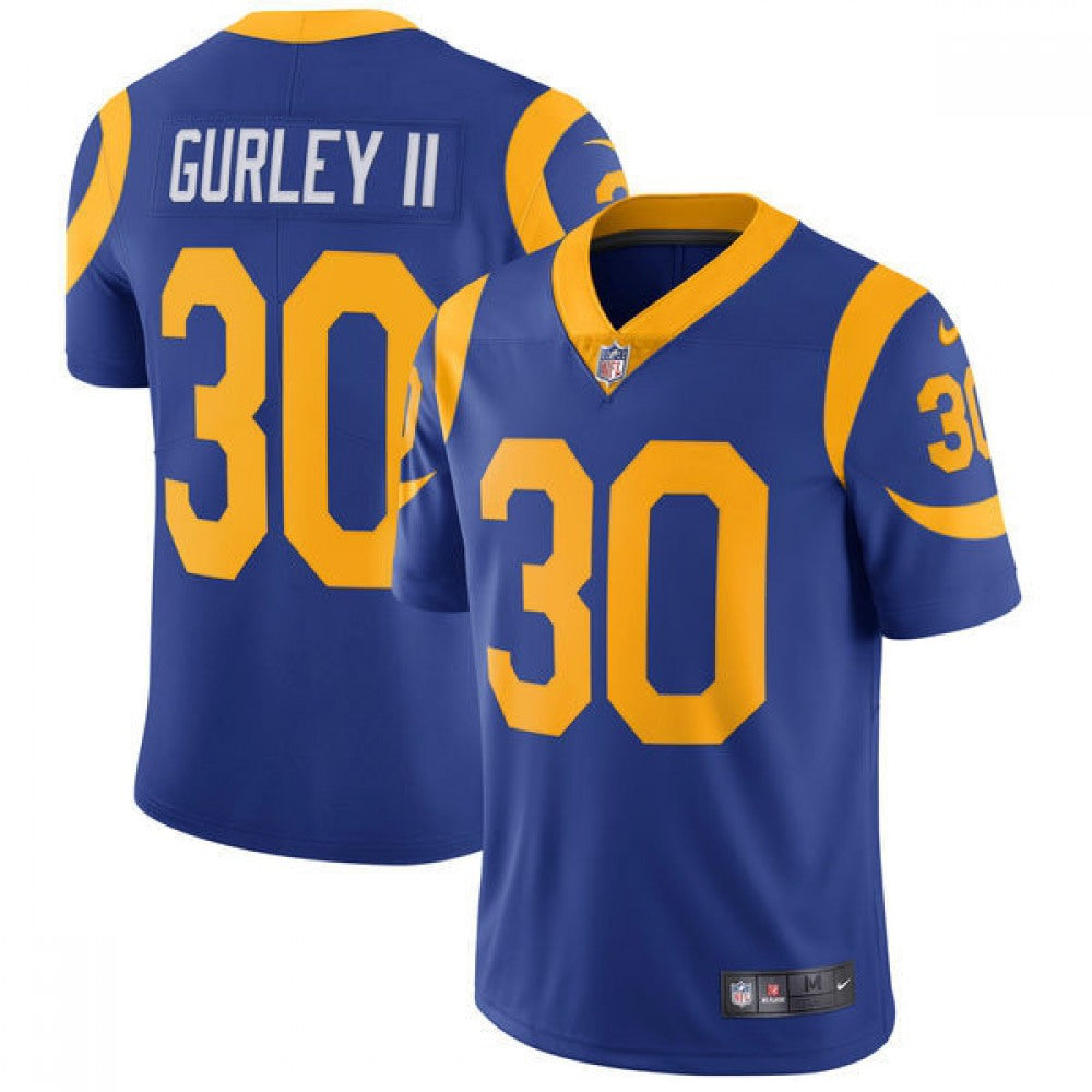 Men's Los Angeles Rams #30 Todd Gurley Royal Vapor Untouchable Limited Stitched NFL Jersey 